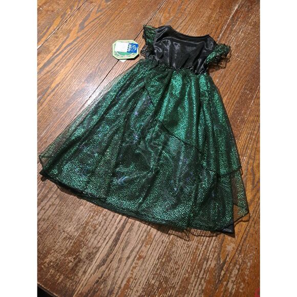 New Wicked Girl 3T Flame Resistant Green Black Star Moon Costume Dress Nightgown - Picture 5 of 5